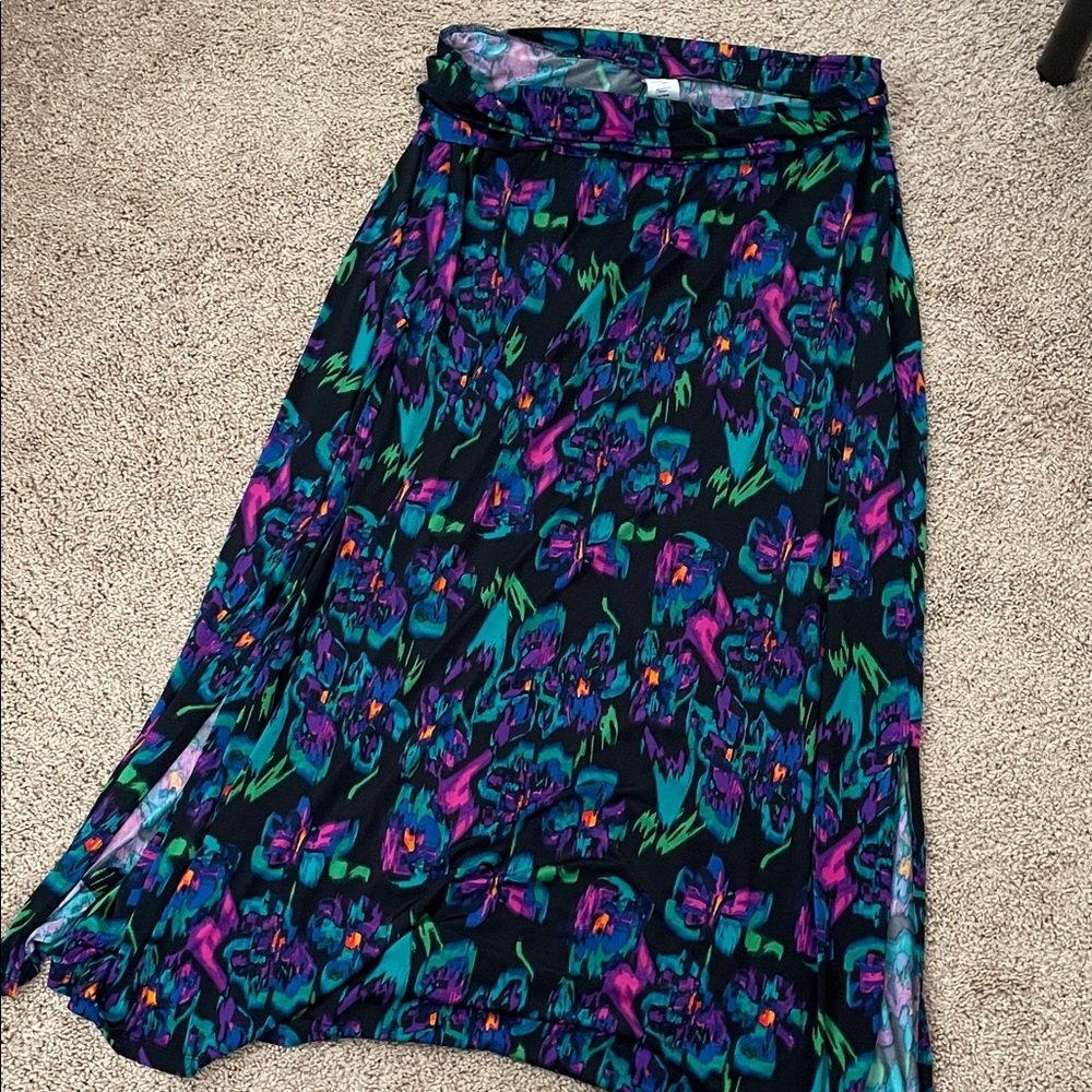 Beverly Drive 16-18 Colorful Skirt with Side Slits - Picture 1 of 5